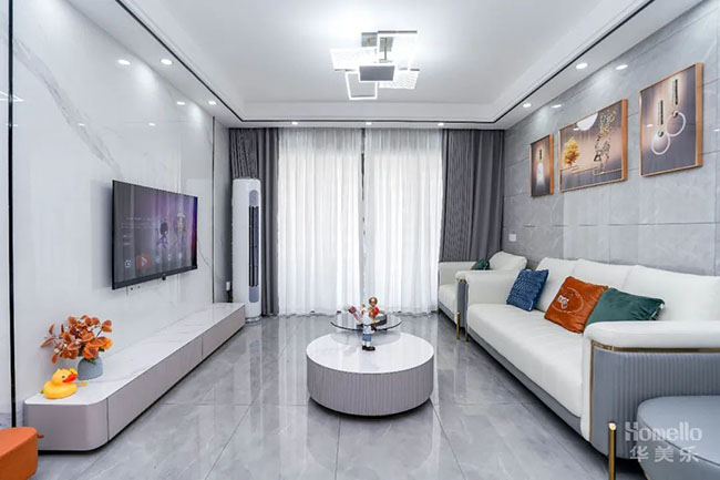 126㎡三居，現(xiàn)代風(fēng)客餐廳+簡約風(fēng)臥室，締造高級的生活儀式感